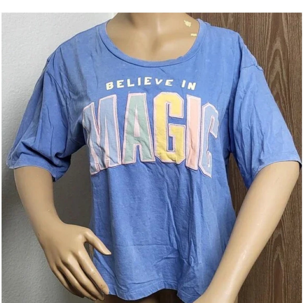 Blue 'Believe in Magic' Graphic T-Shirt